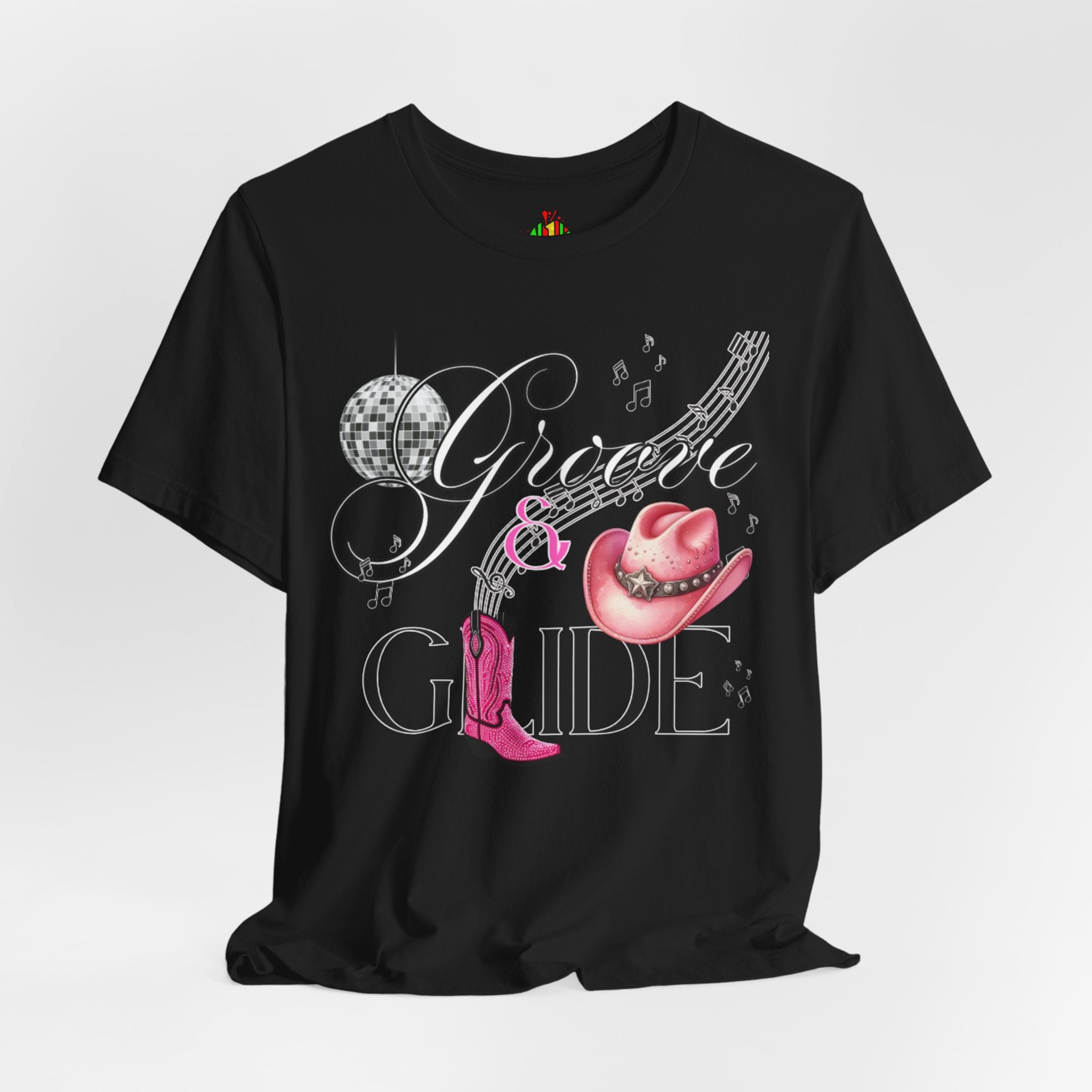 Groove and Glide Graphic Tee - Unisex Short Sleeve T-Shirt for Music Lovers